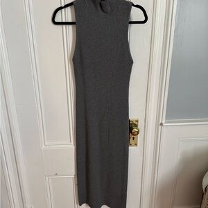 Alice + Olivia Charcoal Sleeveless Midi Dress